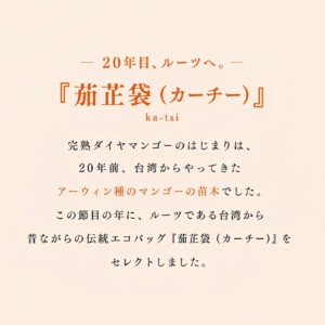 台湾の伝統バッグ「茄芷袋（カーチー）」を限定販売